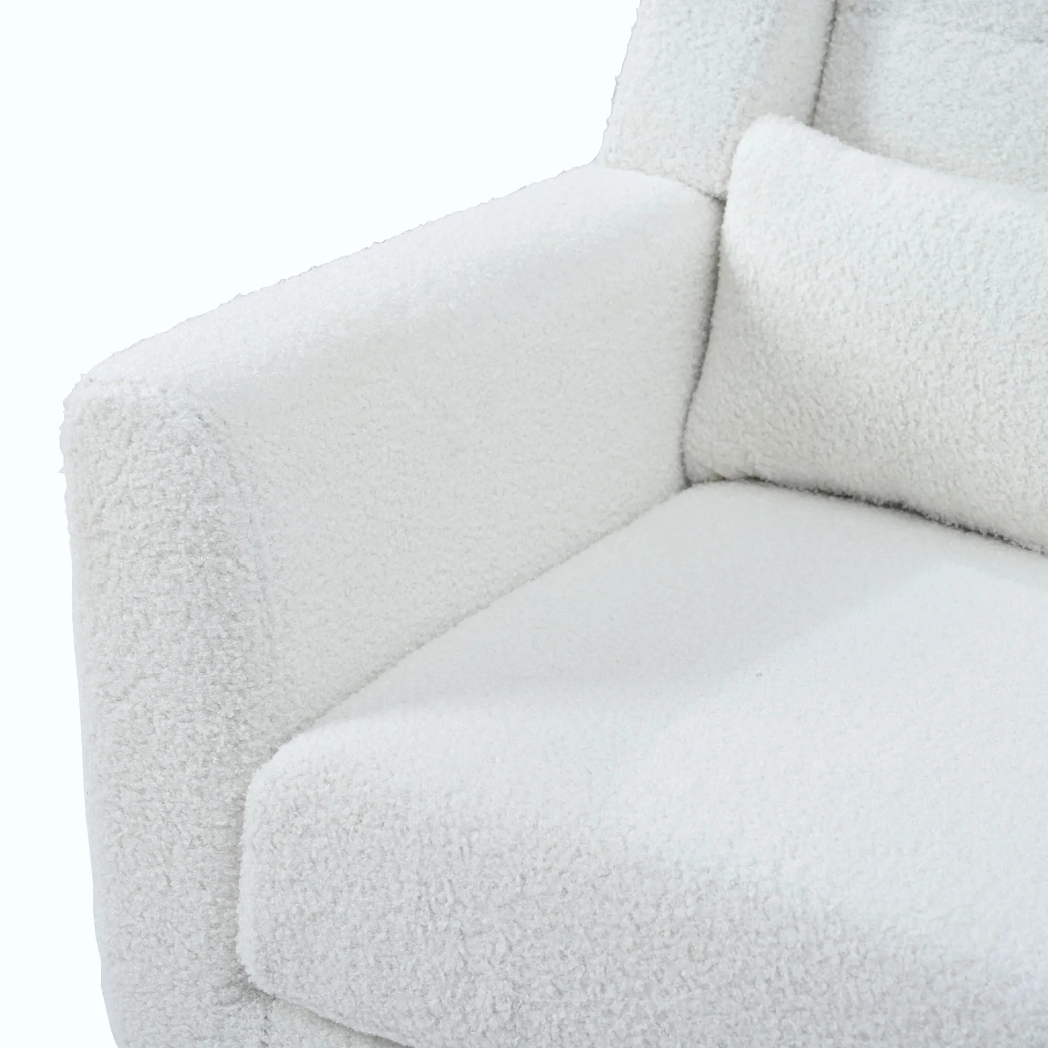 Room, Arm Lounge For Pillow, Chair Armchair, Comfy Wood Powerful Upholstered Mordern With Bedroom, Padded Site-wide sale Modern Leg Space, Chenille Chair, Soft Chairs In Accent Small Living Solid