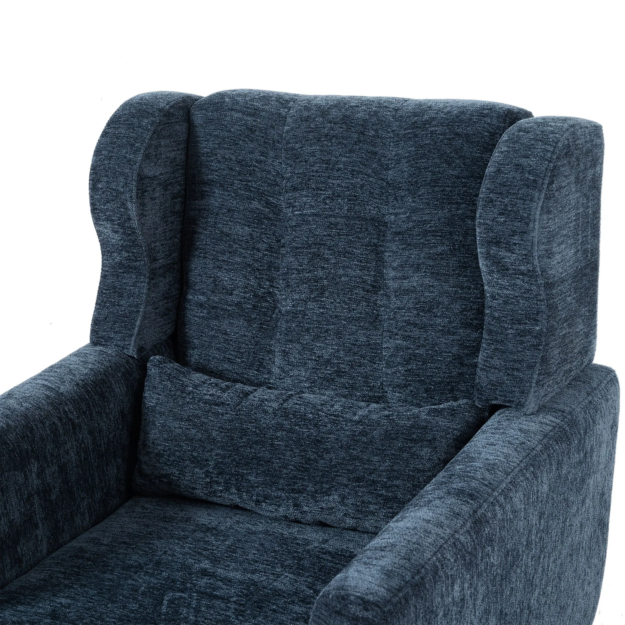 Room, Arm Lounge For Pillow, Chair Armchair, Comfy Wood Powerful Upholstered Mordern With Bedroom, Padded Site-wide sale Modern Leg Space, Chenille Chair, Soft Chairs In Accent Small Living Solid
