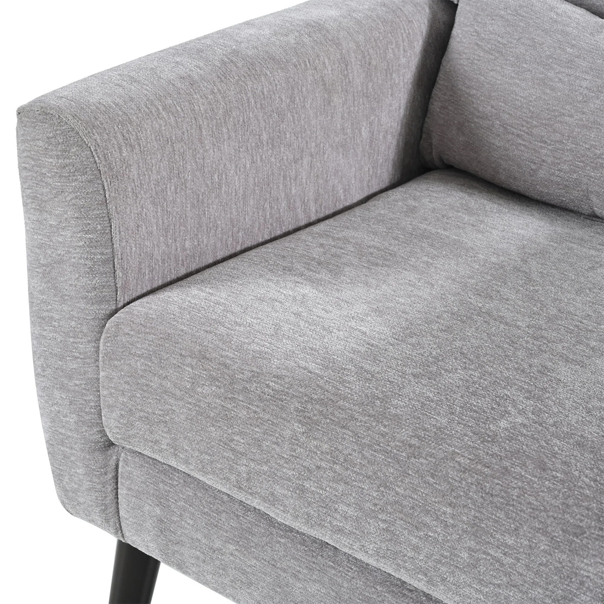 Room, Arm Lounge For Pillow, Chair Armchair, Comfy Wood Powerful Upholstered Mordern With Bedroom, Padded Site-wide sale Modern Leg Space, Chenille Chair, Soft Chairs In Accent Small Living Solid