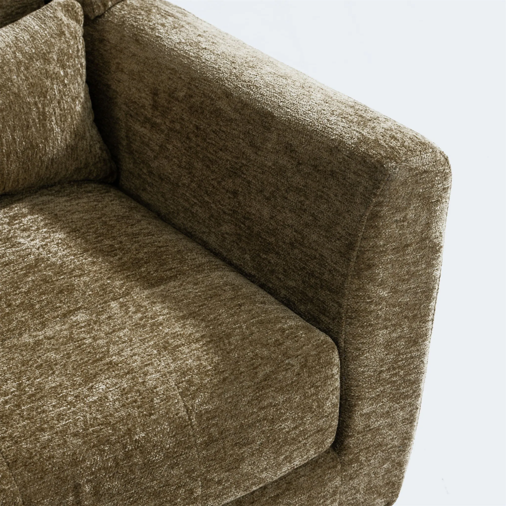 Room, Arm Lounge For Pillow, Chair Armchair, Comfy Wood Powerful Upholstered Mordern With Bedroom, Padded Site-wide sale Modern Leg Space, Chenille Chair, Soft Chairs In Accent Small Living Solid