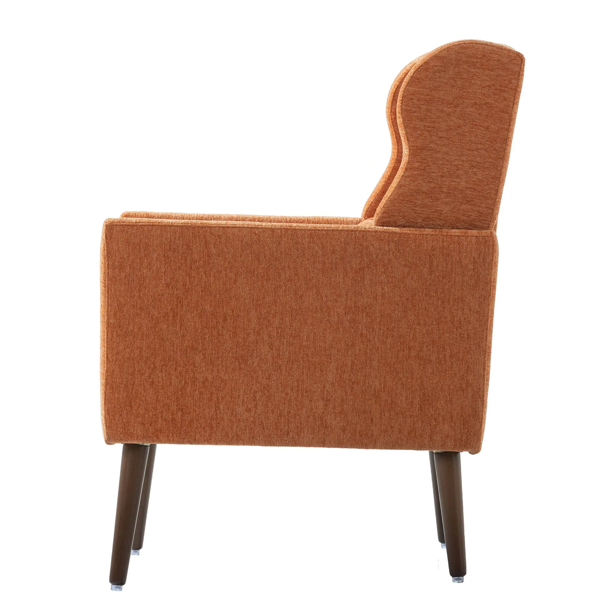 Room, Arm Lounge For Pillow, Chair Armchair, Comfy Wood Powerful Upholstered Mordern With Bedroom, Padded Site-wide sale Modern Leg Space, Chenille Chair, Soft Chairs In Accent Small Living Solid