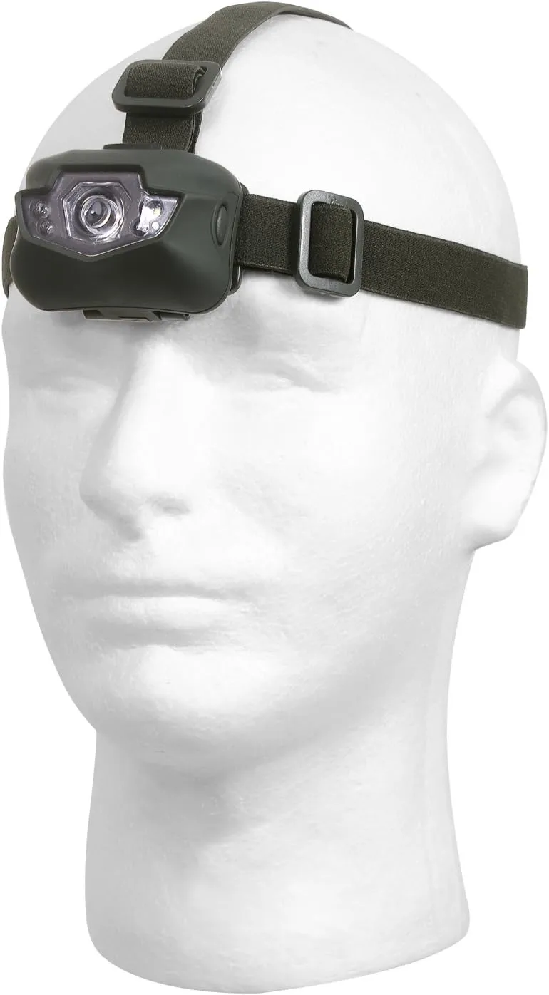 Rothco 5 Bulb LED Headlamp - Bright Head Lamp for Outdoor Camping Emergency Usage (Olive Drab)