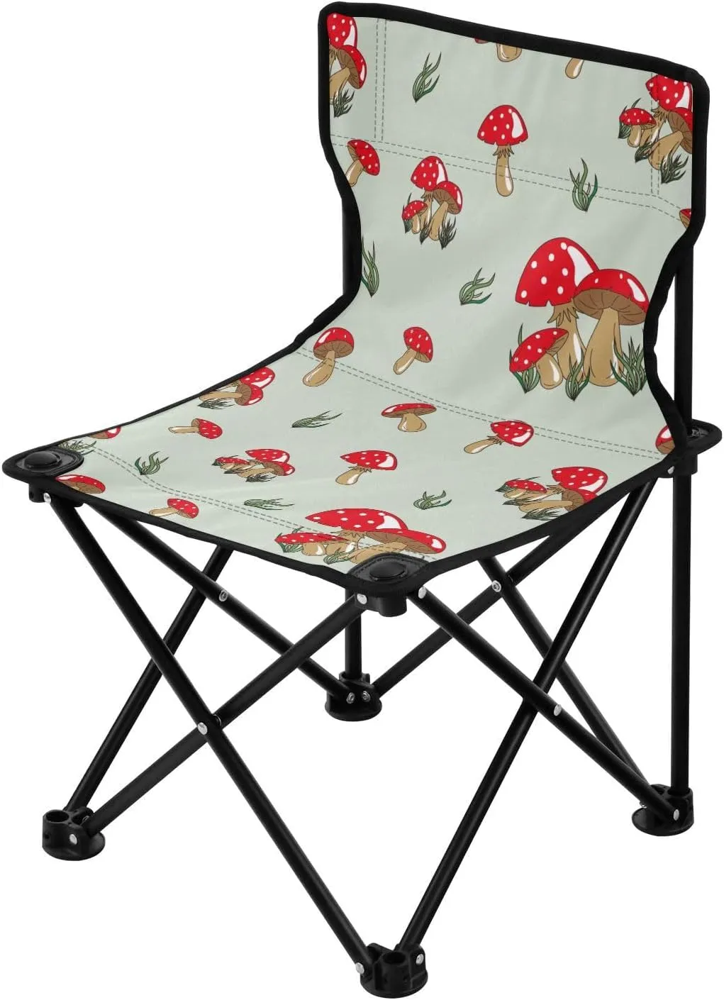 Safari Mushroom Plant Cute Foldable Heavy Duty Camping Chairs Ultralight Backpack Chair Includes Carry Bag Hiking Chairs Backpacking Ultralight for Outdoor Indoor