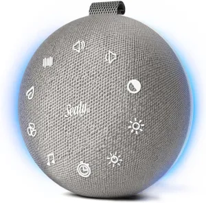 Sealy Portable Sound Machine Night Light & Bluetooth Speaker – 40 Soothing Sound Modes, 4 Brightness Levels, Rechargeable Battery, 7 Multicolor Mood Lights, Timer Options & 33 ft Range