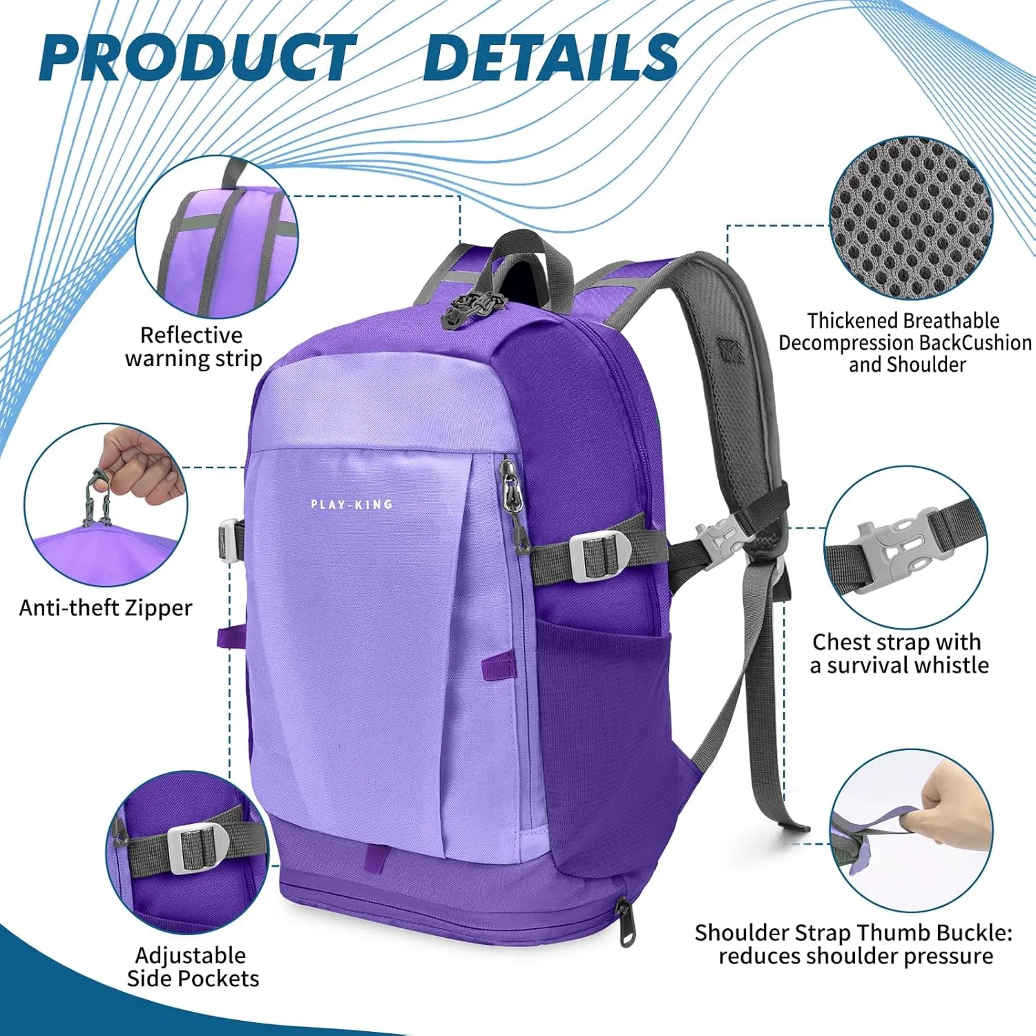 Seektop Kids Backpack 16L Children Small Outdoor Lightweight Waterproof Bag Boy Girl Ages 5-10 for Travel School Camping