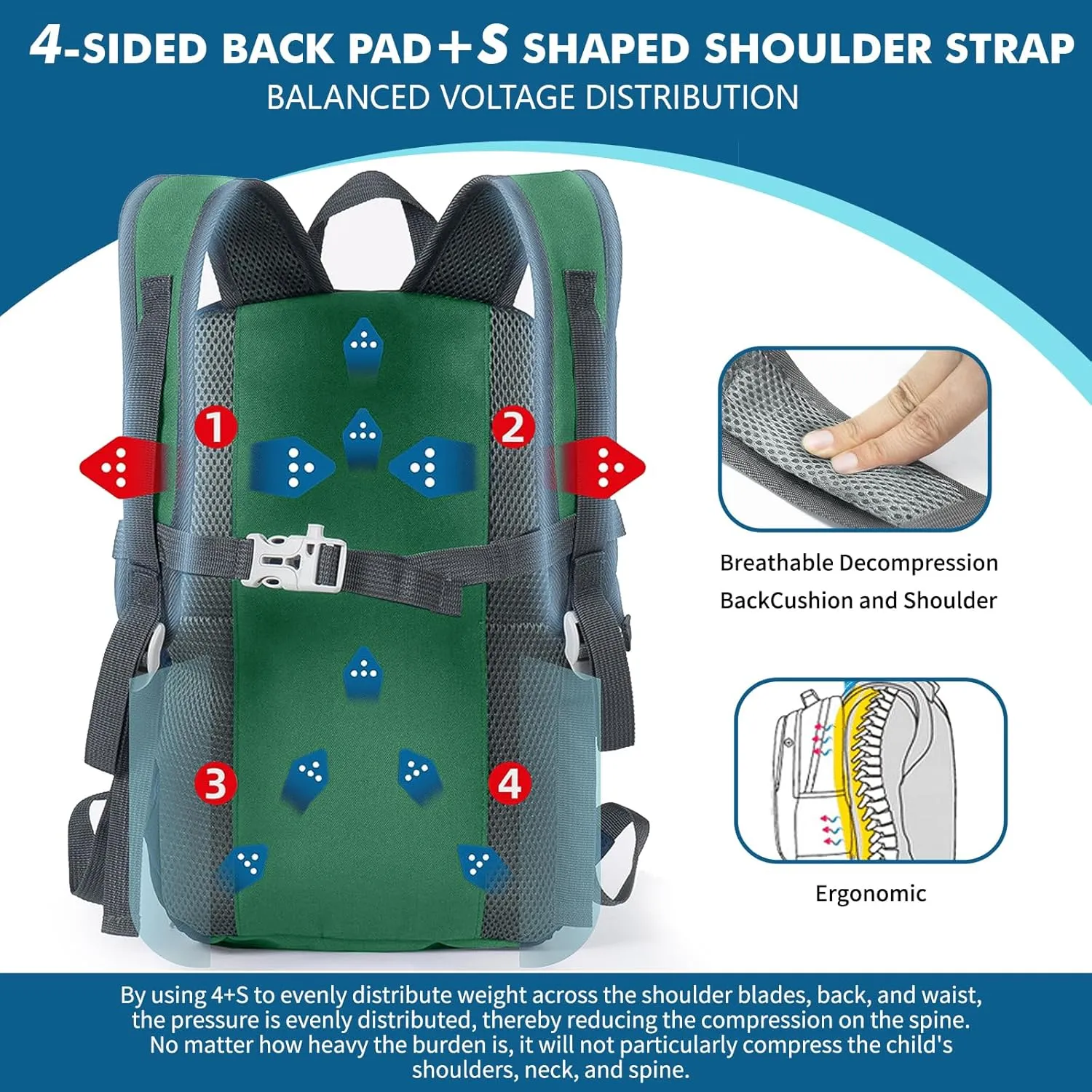 Seektop Kids Backpack 16L Children Small Outdoor Lightweight Waterproof Bag Boy Girl Ages 5-10 for Travel School Camping