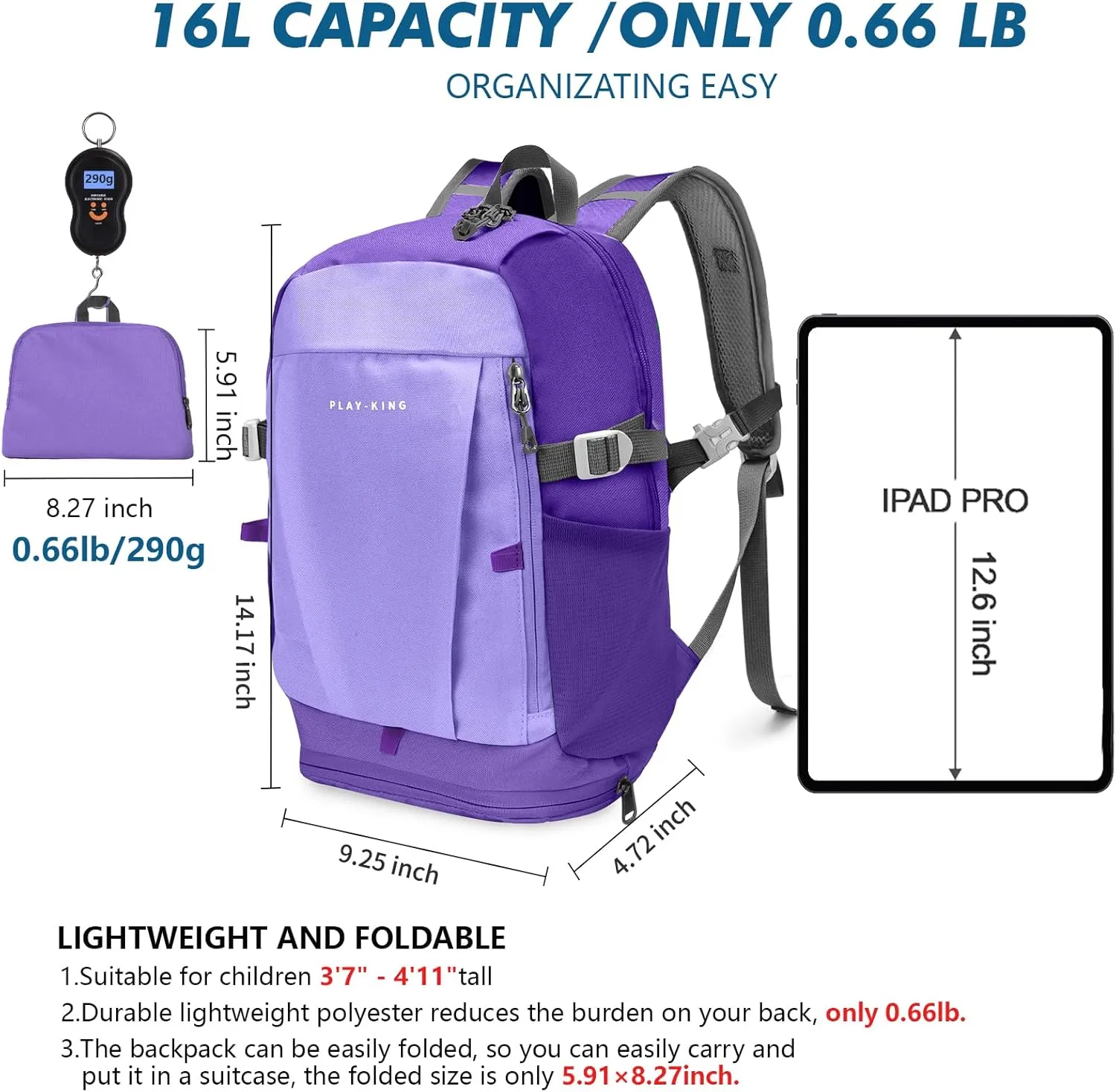 Seektop Kids Backpack 16L Children Small Outdoor Lightweight Waterproof Bag Boy Girl Ages 5-10 for Travel School Camping