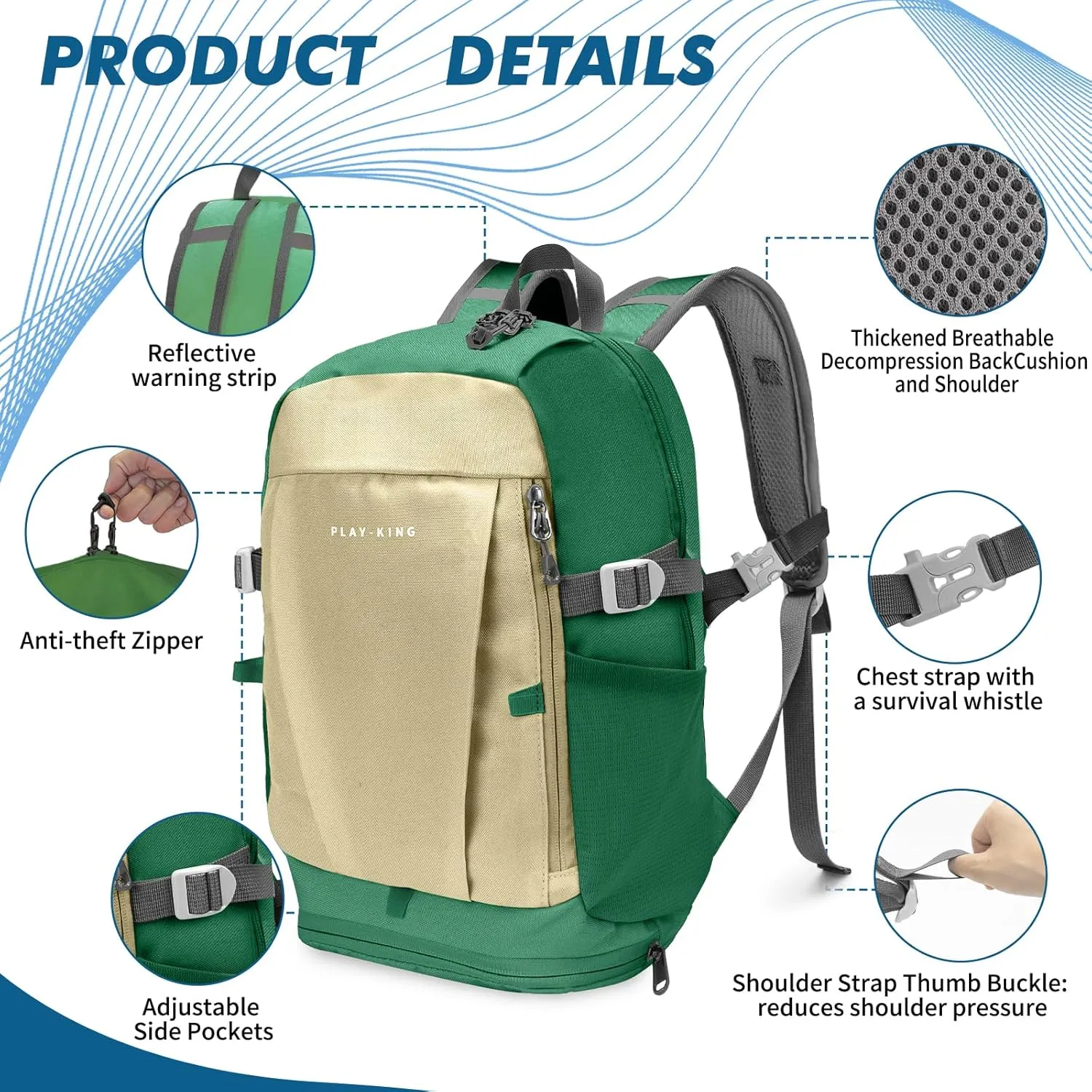 Seektop Kids Backpack 16L Children Small Outdoor Lightweight Waterproof Bag Boy Girl Ages 5-10 for Travel School Camping