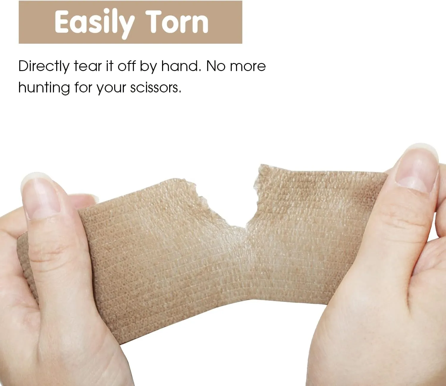 Self Adherent Cohesive Bandage Latex 3"x5 Yards First Aid Bandages Stretch Sport Athletic Wrap Vet Tape for Wrist Ankle Sprain and Swelling,Skin(12 Rolls)