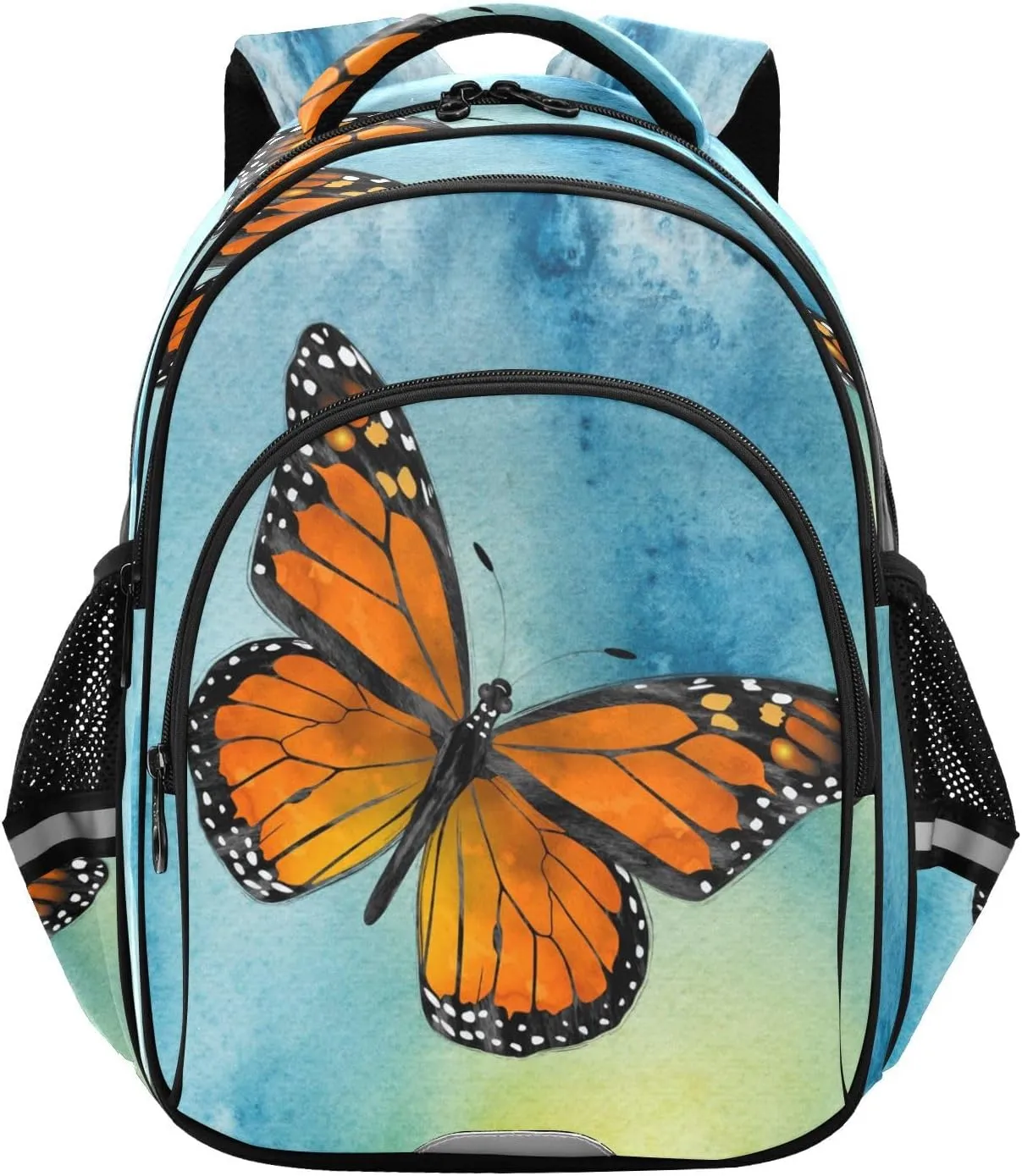 senya Backpack Toddler School Book Bag for Girls Boys Kids Travel Bag Monarch Butterfly 8-14 Years Old