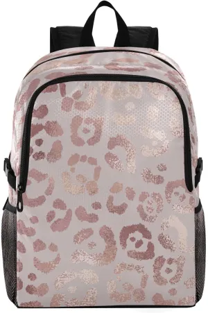 senya Lightweight Packable Backpack Travel Hiking Daypack Foldable Backpack Leopard Print Cheetah Rose Gold for Men Women