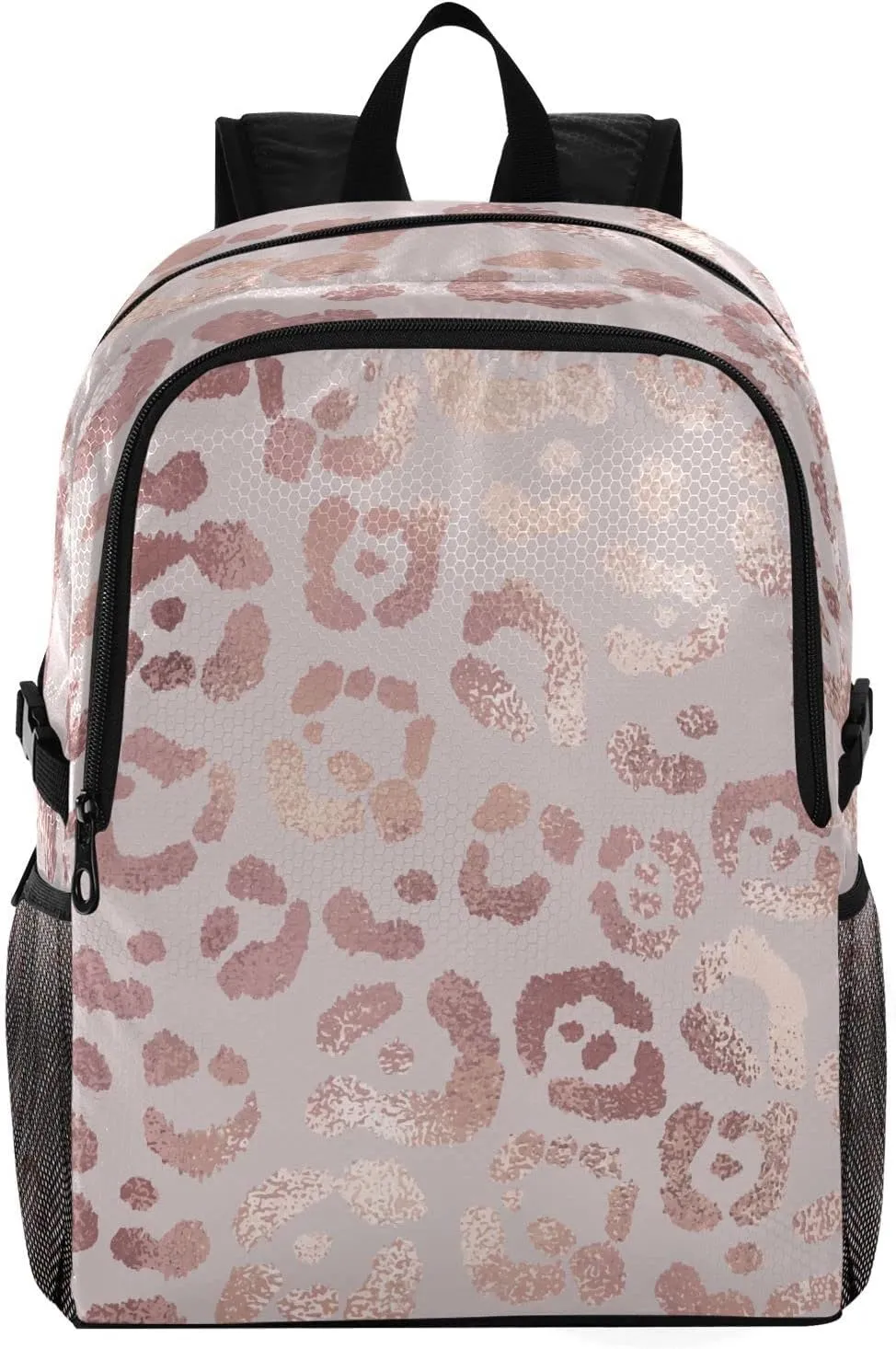 senya Lightweight Packable Backpack Travel Hiking Daypack Foldable Backpack Leopard Print Cheetah Rose Gold for Men Women