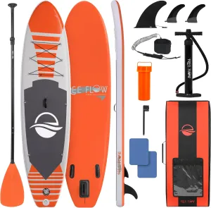 SereneLife Inflatable Stand Up Paddle Board with Premium SUP Accessories, Wide Stable Design, Non-Slip EVA Deck Pad for Youth and Adults