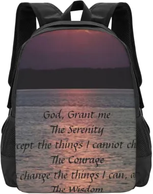 Serenity Prayer (1) Lightweight Packable Backpack Travel Casual Hiking Daypack Foldable Backpack For Men Women