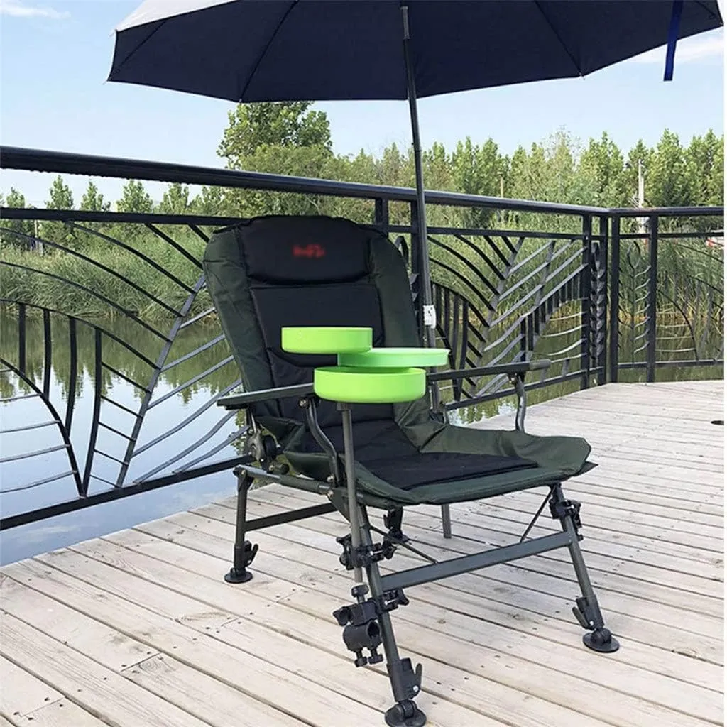 SEYFI Camping Chairs,Fishing Foldable Chair Beach Chair Outdoor Camping Portable Fishing Chair Recliner Multifunctional Collapsible Fishing Chair/D/Light Grey
