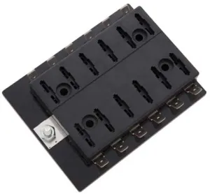 Sherco-Auto Universal 10 Position ATC/ATO Blade Type Fuse Holder Block Panel