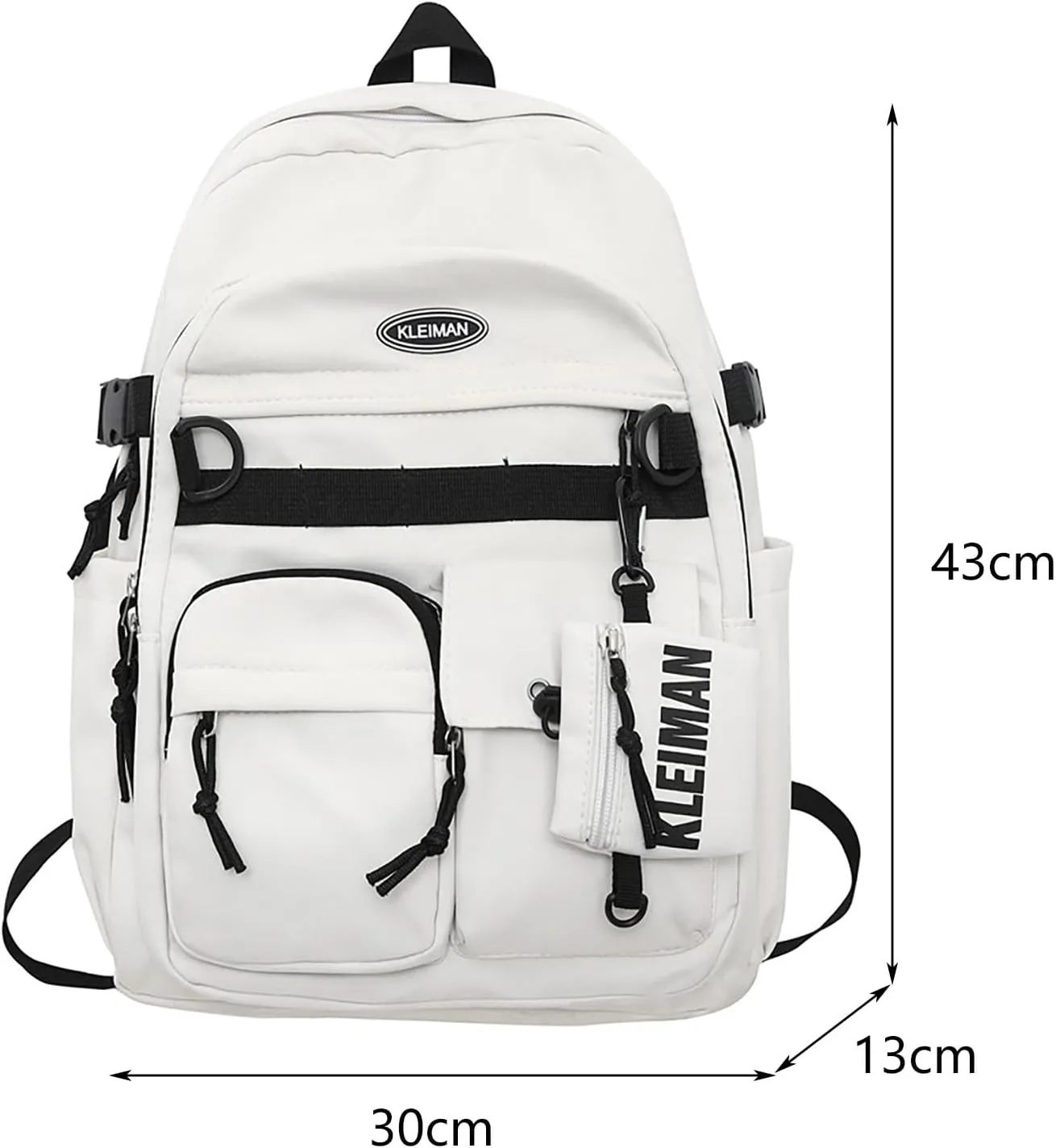 Shoulder Bag Korean Version Of The Casual Large Capacity New Backpack Men And Women Couples With The (Brown, One Size)