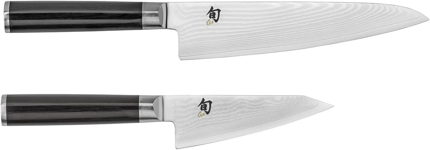 Shun Classic 2 Piece Asian Knife Set, 7-Inch Chef's Knife, 4.5-Inch Prep Knife