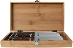Shun Kanso 6-Piece Steak Knife Set with Bamboo Box, 5" Kanso Steak Knives, Handcrafted Japanese Knife Set, AUS10A Stainless Steel Blades, Tagayasan Handles