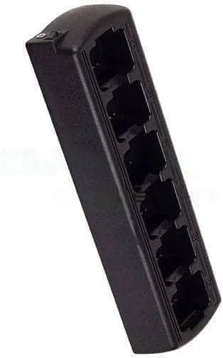 Six Bay Rapid Desk Charger for Standard VX-520U Rechargeable Two Way Radio (Slim Design)