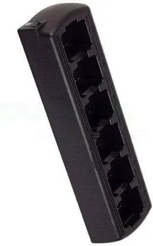 Six Bay Rapid Desk Charger for Standard VX-520U Rechargeable Two Way Radio (Slim Design)