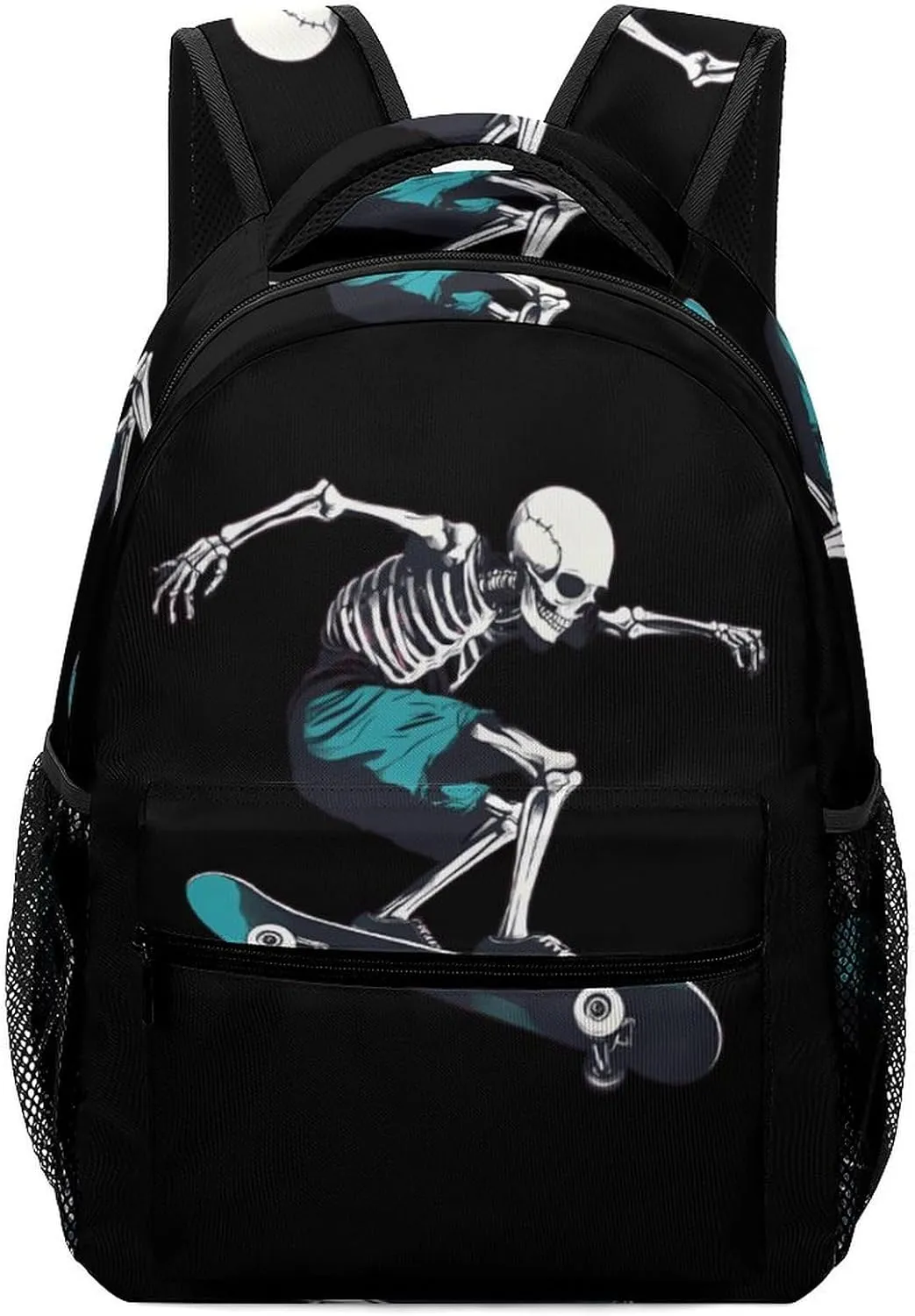 Skeleton Skate Or Die Travel Backpack Lightweight Shoulders Bag Laptop Daypack for Work Office