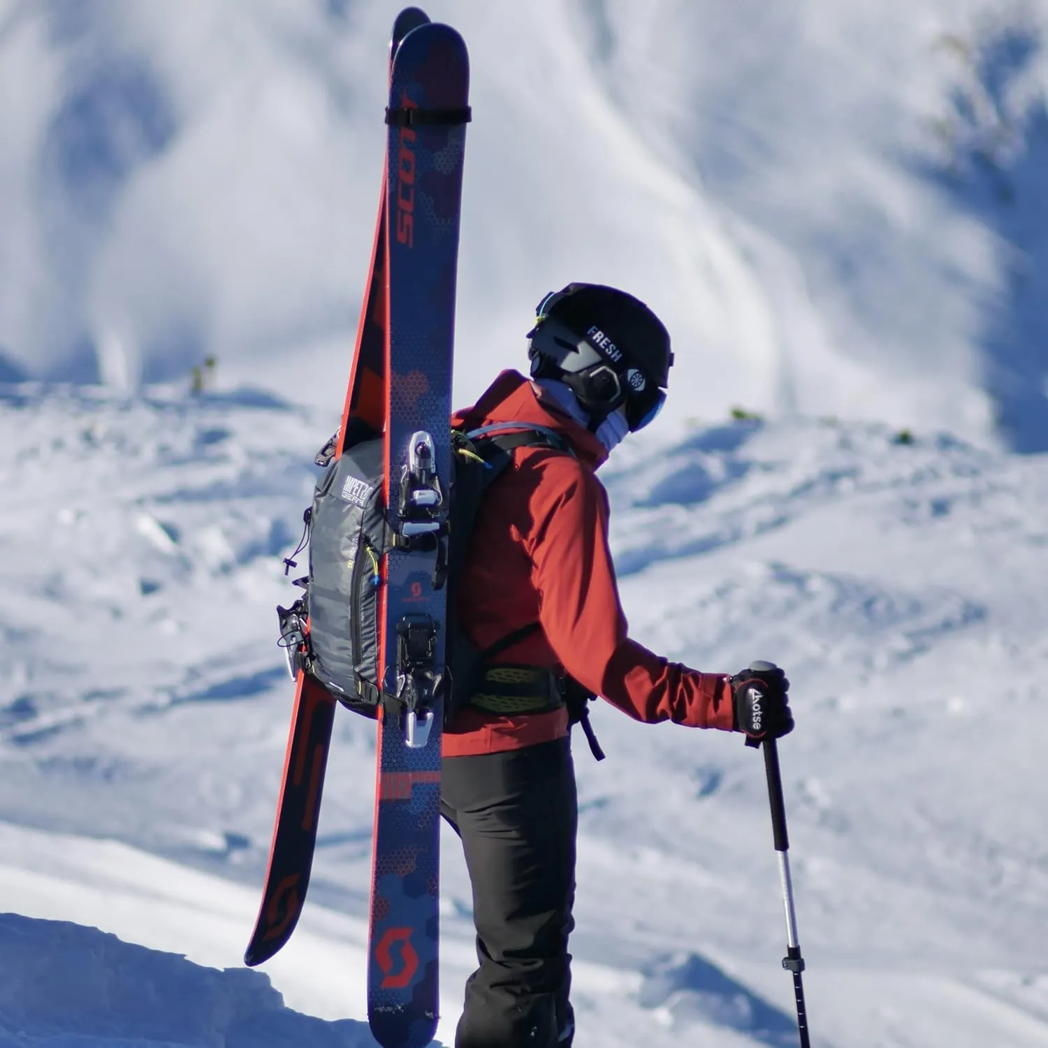 Ski Backpack for Men - Lightweight Multi Pocket Snowboard Backpack - Water Resistant Hiking Backpack - 22L Outdoor Backpack for Skiing, Traveling, and Camping