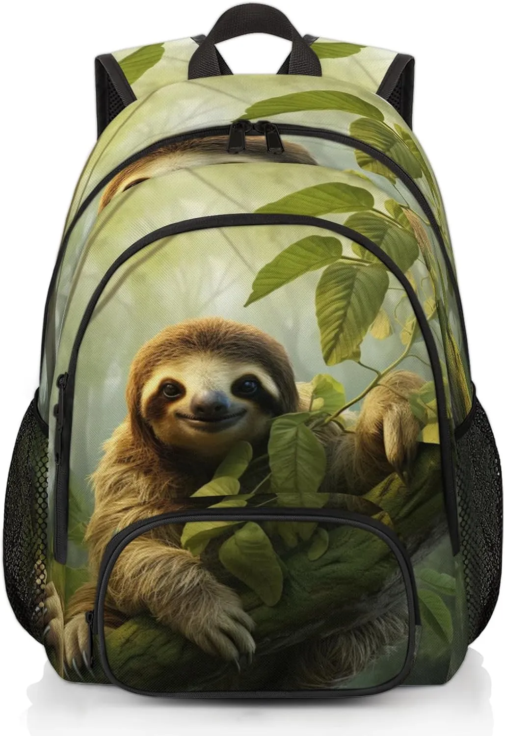 Sloth Carry on Travel Backpack for Women Men Water resistant Lightweight Rucksack Backpack for Weekender Casual Work Hiking Jungle Sloth