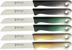SMI 6 Pcs Paring Knife Set Serrated Solingen Germany Vegetable Knife Fruit Kitchen Knife Flexible Multi Color