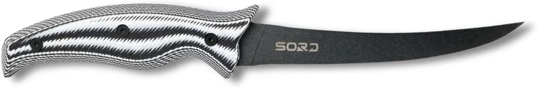 SORD 5-9' Fillet Knife - Fishing & Meat Cutting with Sheath - Razor Sharp Carbon Steel Filet Knife for Cleaning Fish and Skinning - Full Tang G10 Handle | Corrosion Resistant