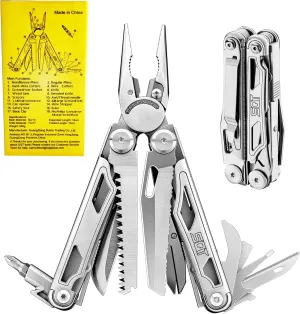 SQT2038-5 18-in-1 Multitool, Gifts for Men, Foldable & Self-Locking, Professional Multitool for DIY, Outdoor Camping, and Home Repairs...