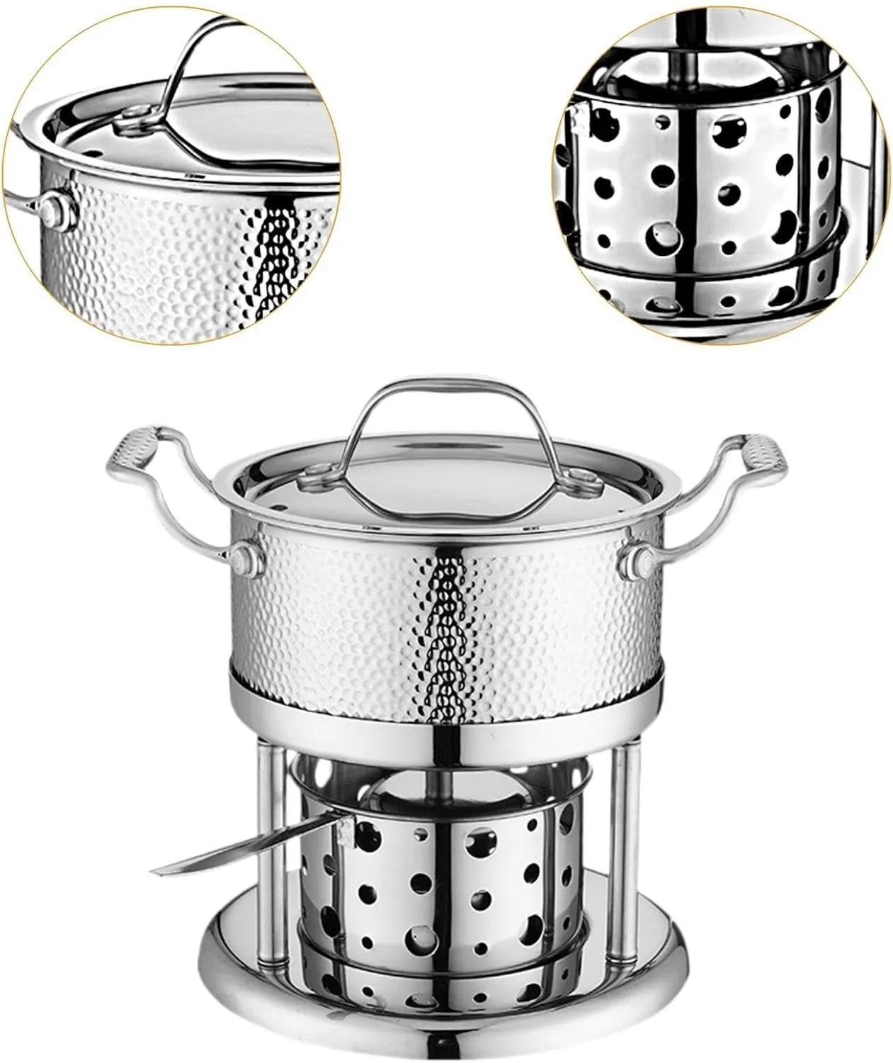 Stainless Steel Outdoor Cooking Kit for Campers and Hikers B(A)