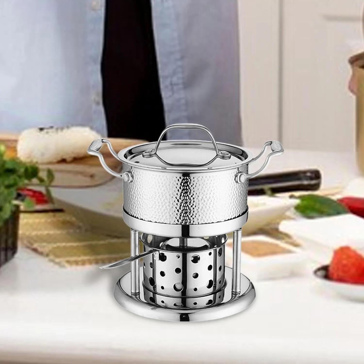 Stainless Steel Outdoor Cooking Kit for Campers and Hikers B(A)