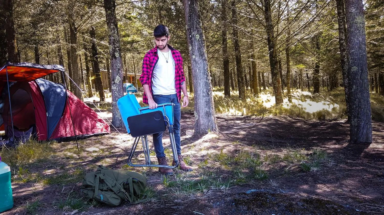 STRONGBACK Outdoors Director Chair - Portable Camping Chair with Lumbar Support - Heavy-Duty and Foldable