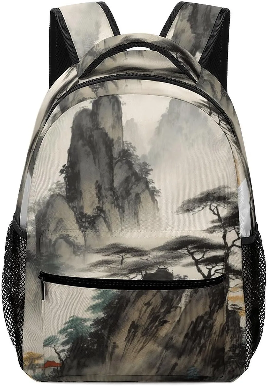 Stylish Backpack, Chinese Landscape Painting Print Durable Backpack Travel Backpack Hiking Backpack Ergonomic Backpack Comfortable Backpack, Style