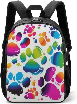 Stylish Backpack, Colorful Dog Paw Print Print Durable Backpack Travel Backpack Hiking Backpack Ergonomic Backpack Comfortable Backpack, Style