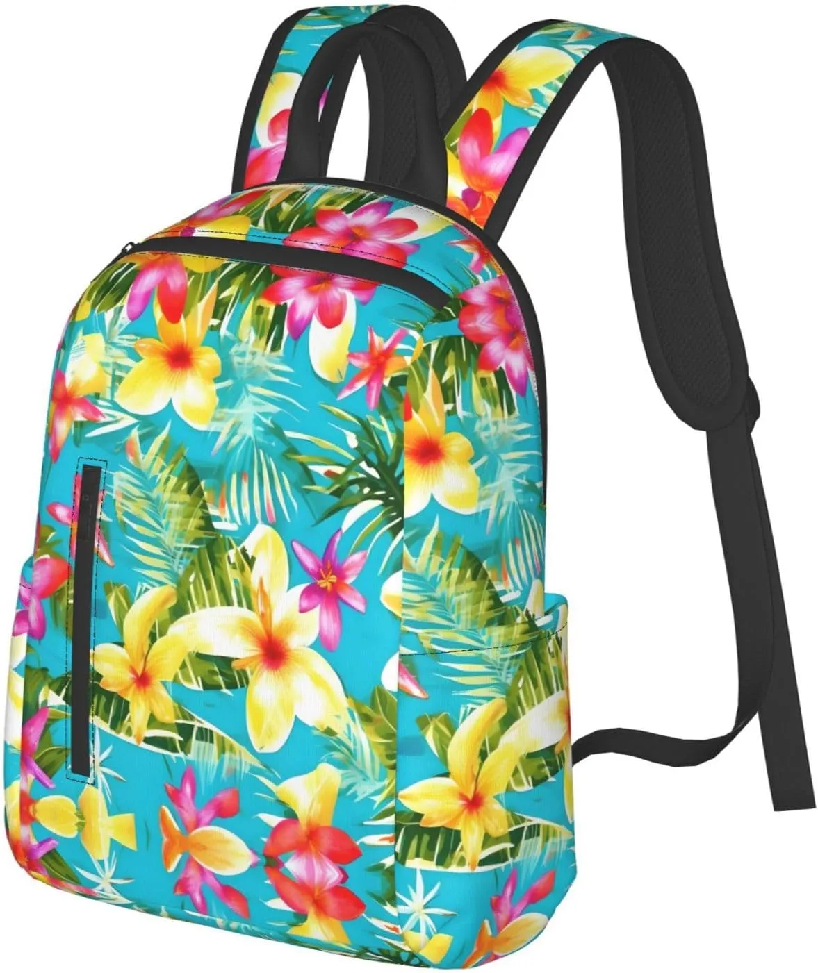 Summer Style Hawaiian Print Lightweight Backpack, Travel Bookbag College Bag,Laptop Backpack For Men Women