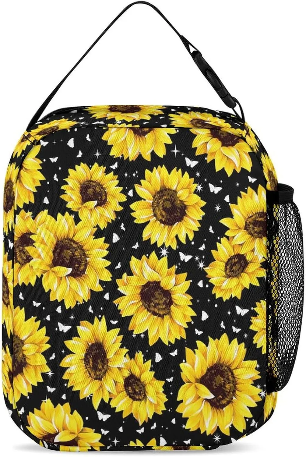 Sunflower Backpack with Lunch Box & Pencil Case for Kids Girls Boys School, 16 Inch Cute Sunflowers Bookbag, School Backpack for Students Children, Lightweight, Large Capacity