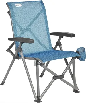 SUNNYFEEL Ergonomic High Back Camp Chair - 500lbs Heavy Duty Folding Chair, UV-Resistant Portable Camp Chair with Hard Armrests, Cup Holder＆ Bag for Outdoor, Basebal, Travel, Sports, Hiking, Fishing