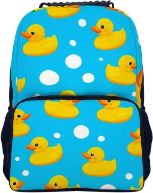 Supdreamc Adults Lightweight Yellow Rubber Duck Rucksacks Large Capacity Bookbag With Adjustable Shoulder Straps for Trekking Outdoors Bicycle