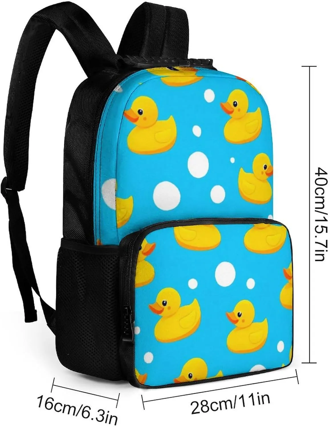 Supdreamc Adults Lightweight Yellow Rubber Duck Rucksacks Large Capacity Bookbag With Adjustable Shoulder Straps for Trekking Outdoors Bicycle