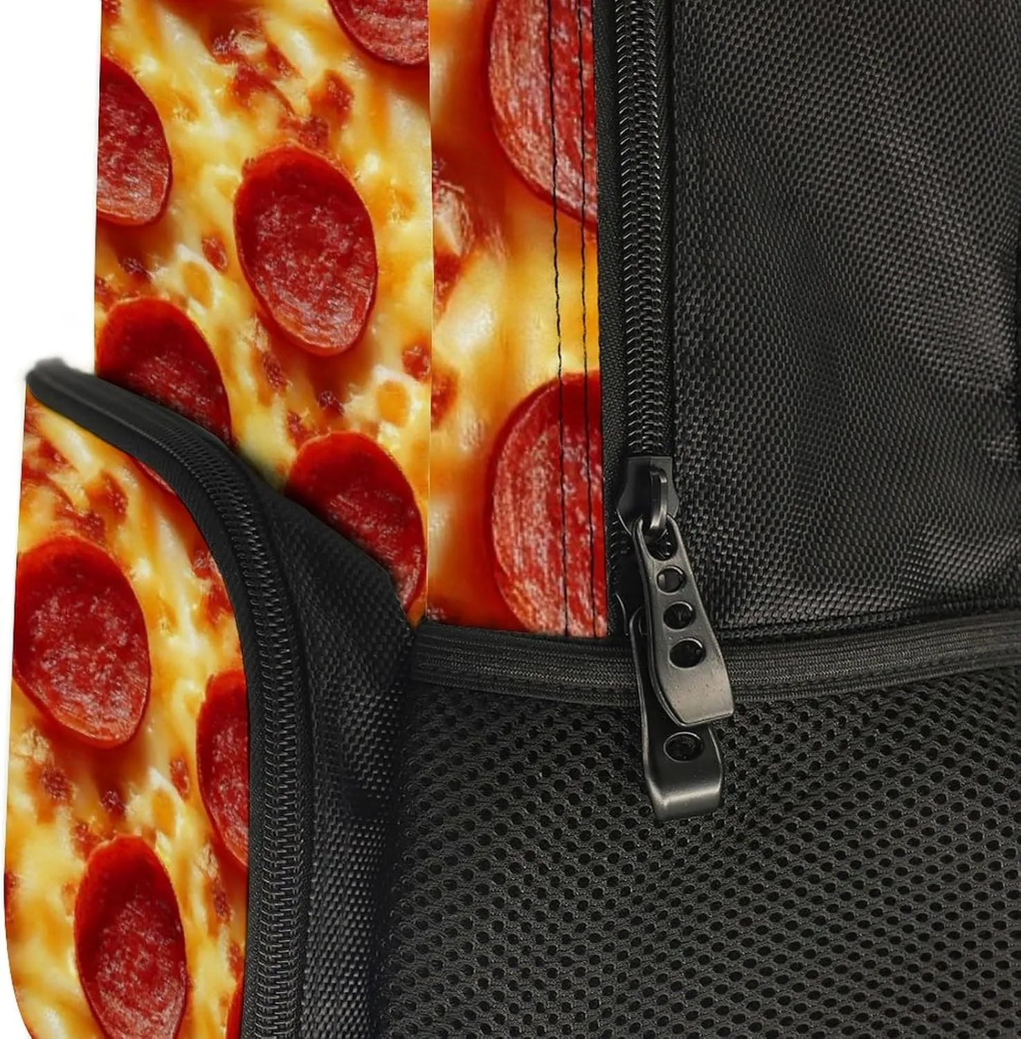 Supdreamc Lightweight Daypack Backpack for Trekking Work Running - Big Capacity Multipurpose Anti-Theft Bookbag, Pepperoni Pizza Business Computer Bag