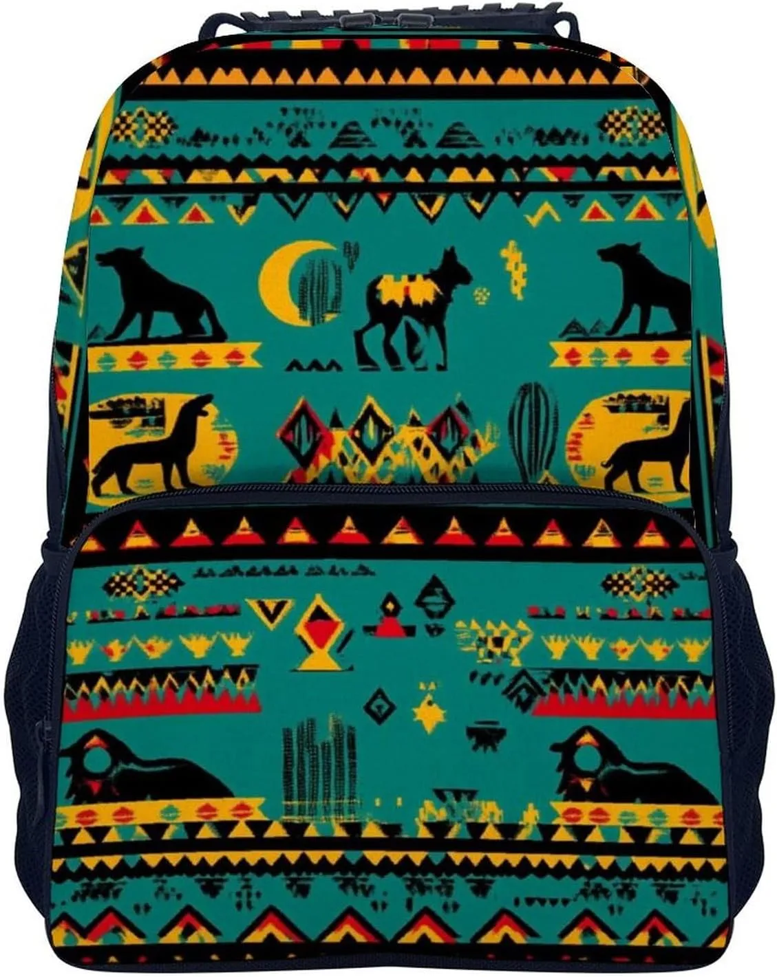 Supdreamc Lightweight Daypack Backpack for Trekking Work Running - Big Capacity Multipurpose Anti-Theft Bookbag, Southwestern Native American Business Computer Bag