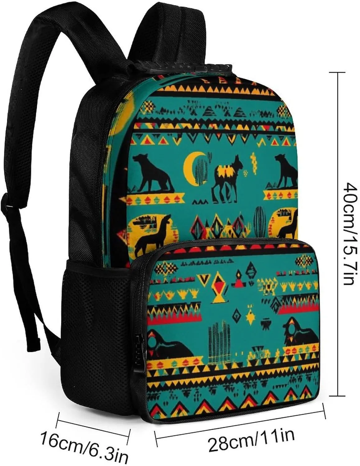 Supdreamc Lightweight Daypack Backpack for Trekking Work Running - Big Capacity Multipurpose Anti-Theft Bookbag, Southwestern Native American Business Computer Bag