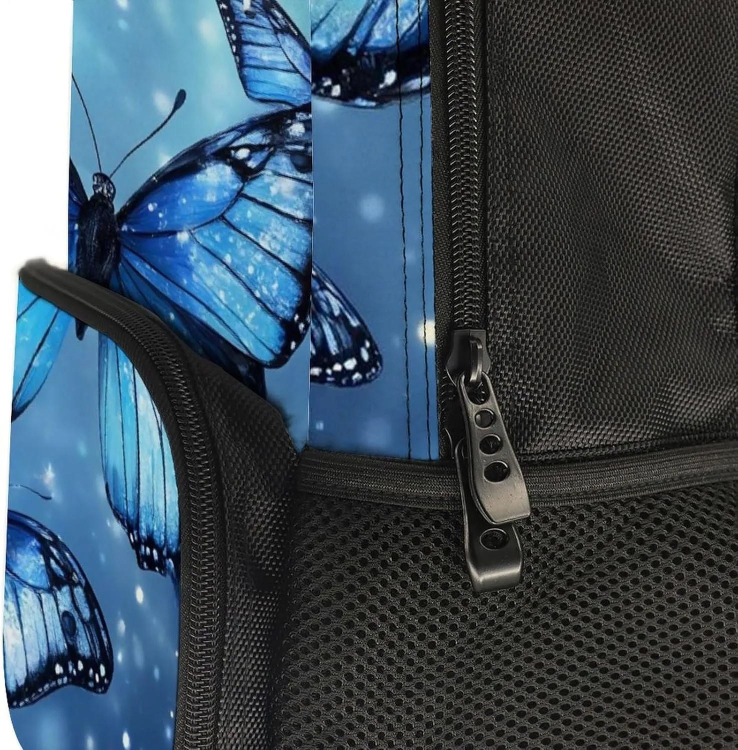 Supdreamc Lightweight Daypack for Camping Business Walking Cycling - Large Capacity Anti-Theft Multipurpose Bookbag, Sky Blue Butterfly Gym Outdoor Hiking Backpack