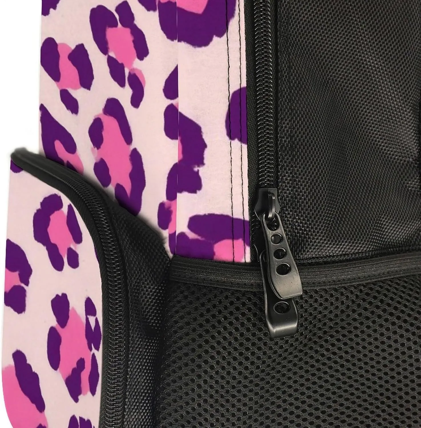 Supdreamc Lightweight Rucksacks for Camping Picnic Walking Cycling - Large Capacity Multipurpose Anti-Theft Carry On Bag, Cheetah Leopard Print Floral Pink Travel Hiking & Camping Rucksack