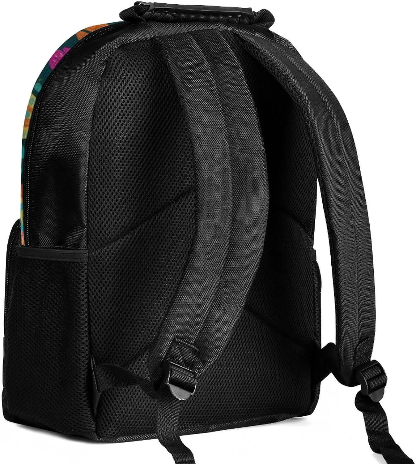 Supdreamc Men Women Lightweight Colorful Flowers Leaves Paisley Art Backpack Large Capacity Carry On Bag With Padded Straps for Sports Work Walking Cycling