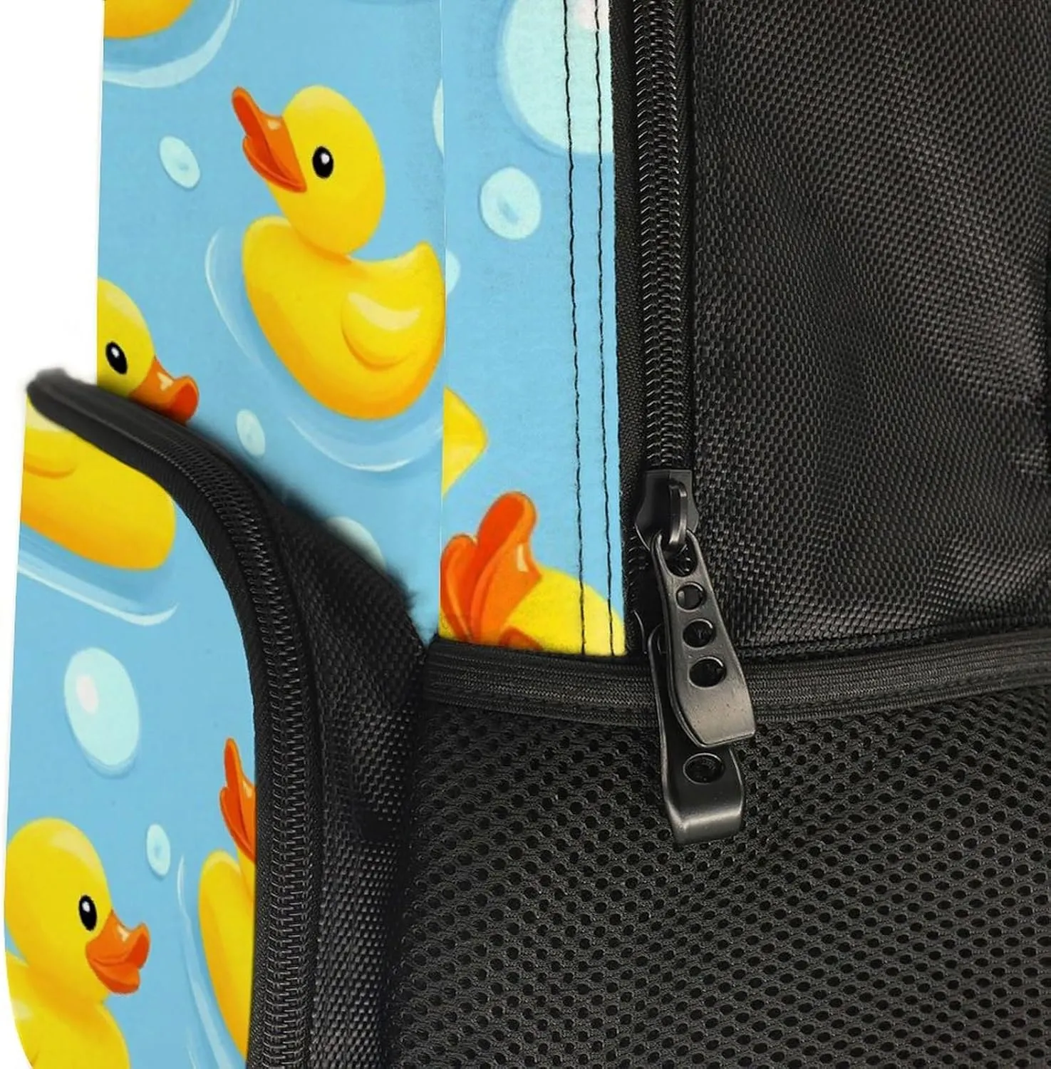 Supdreamc Men Women Lightweight Yellow Rubber Ducks Bubbles Daypack Bookbag Big Capacity Carry On Bag With Side Pockets for Camping Travel Bicycle