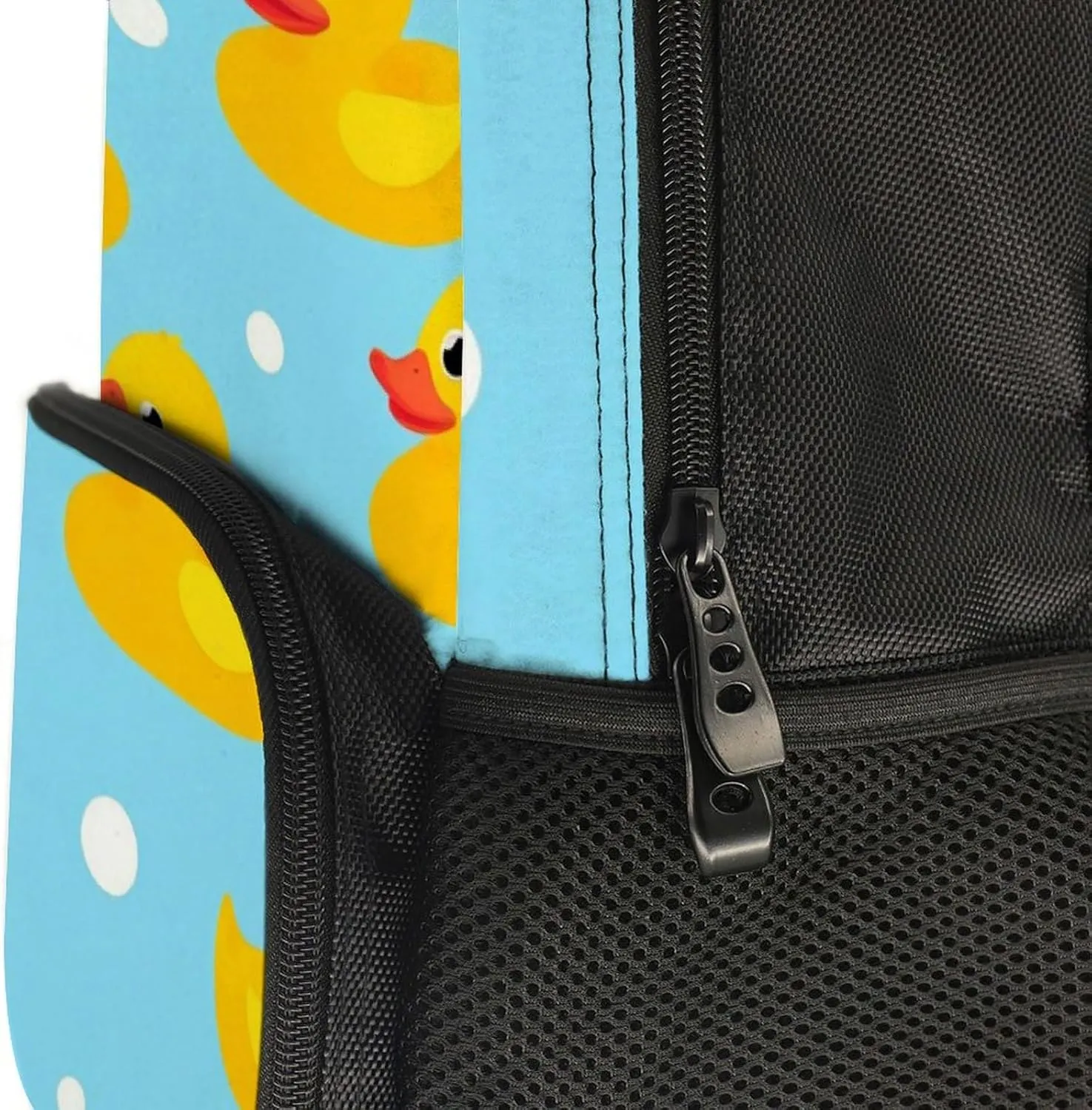 Supdreamc Men Women Polyester Yellow Rubber Duck Print Daypack Big Capacity Shoulder Bag With Adjustable Shoulder Straps for Camping Travel Walking Cycling