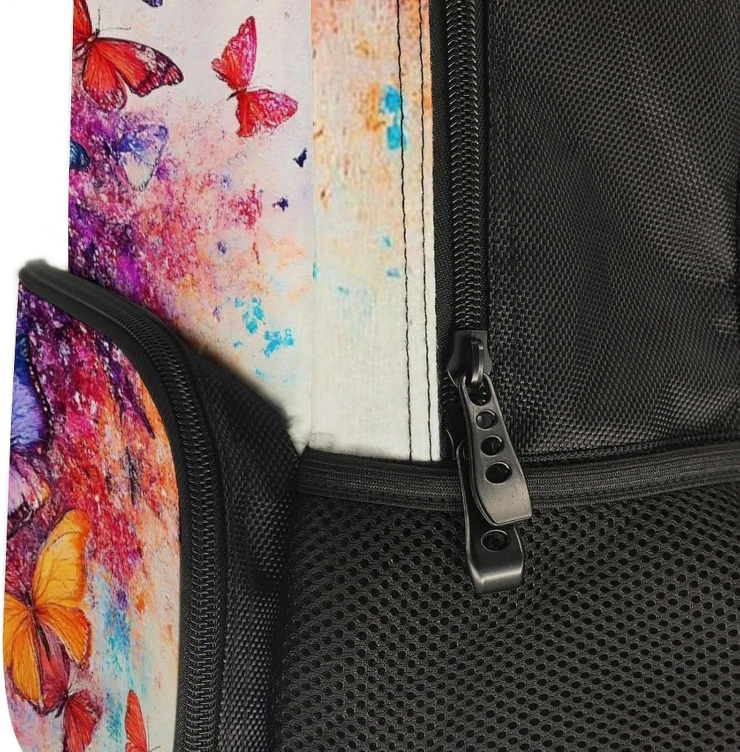 Supdreamc Polyester Daypack Backpack for Trekking Picnic Walking Cycling - Large Capacity Anti-Theft Multipurpose Shoulder Bag, Colorful Butterflies Casual Daypack